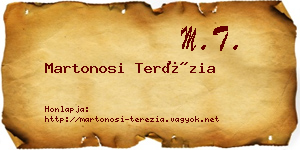 Martonosi Terézia névjegykártya