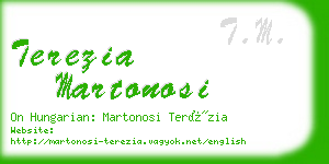 terezia martonosi business card